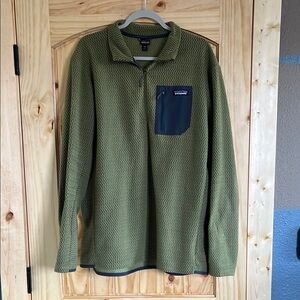 Patagonia R1 Air Zip-neck green